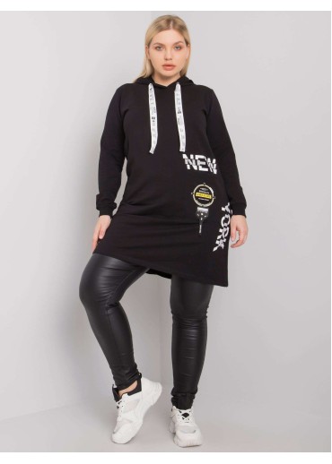 Čierna tunika s potlačou