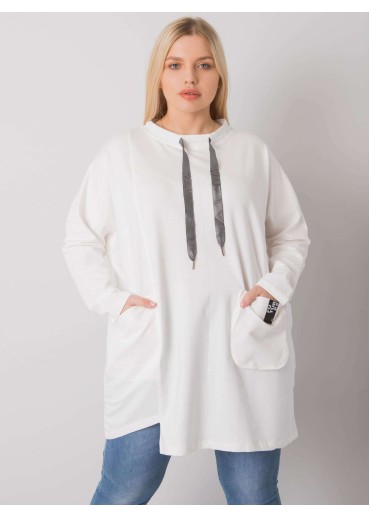 Smotanovo biela mikinová tunika