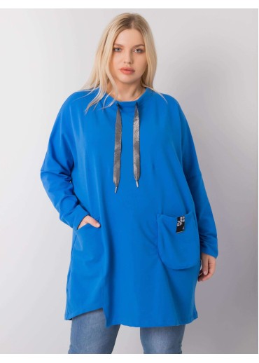 Modrá mikinová tunika