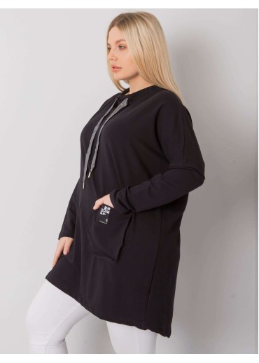 Čierna mikinová tunika
