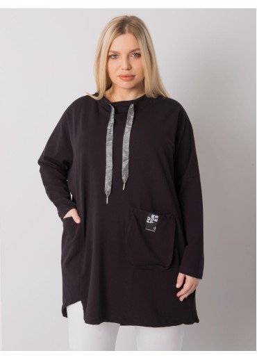 Čierna mikinová tunika