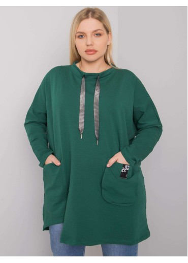 Tmavozelená mikinová tunika