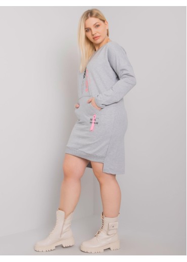 Sivá tunika s potlačou