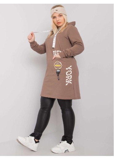 Hnedá tunika s potlačou