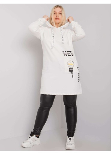 Smotanovo biela tunika s potlačou