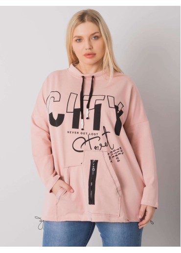 Tmavopúdrovo ružová mikina