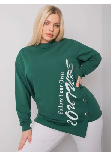 Tmavozelené tričko s potlačou