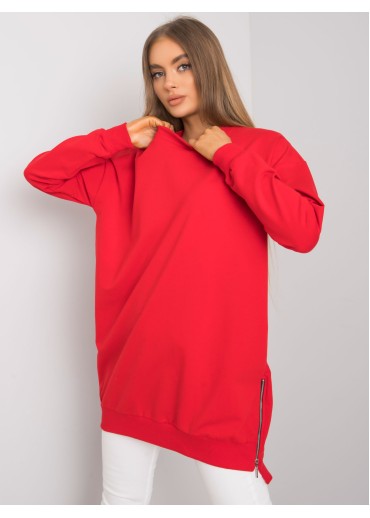 Červená mikinová tunika