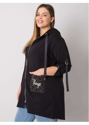 Čierna mikina s kapucňou