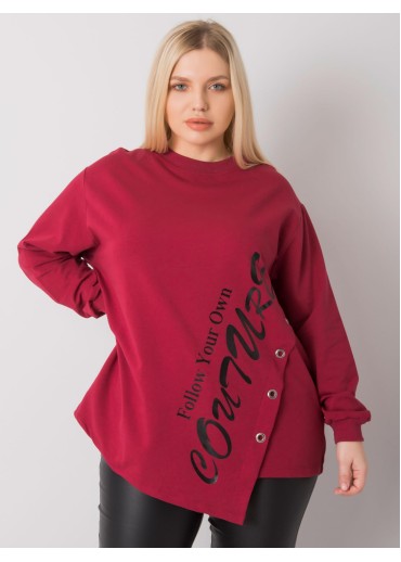 Bordovo červené tričko s potlačou