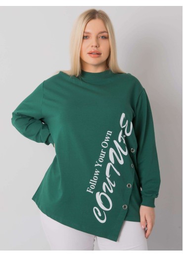 Tmavozelené tričko s potlačou