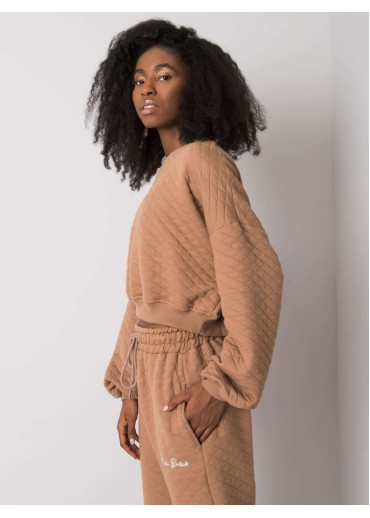 Hnedá crop top mikina