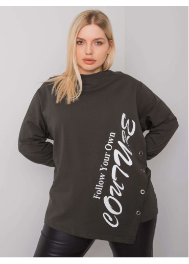 Khaki zelené tričko s potlačou