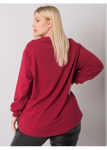 Bordovo červené tričko s potlačou