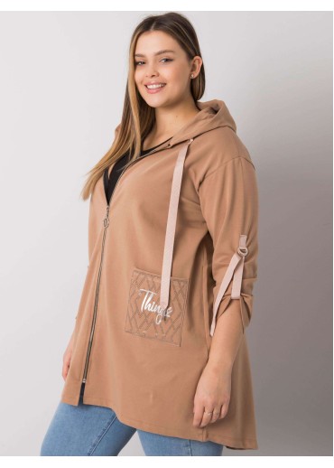 Hnedá mikina s kapucňou