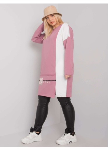 Tmavopúdrovo ružová mikinová tunika