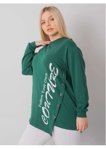 Tmavozelené tričko s potlačou