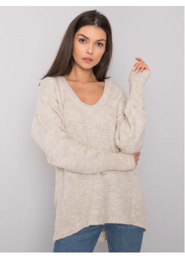 Béžovo hnedý pulóver