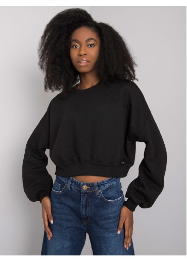 Čierna crop top mikina