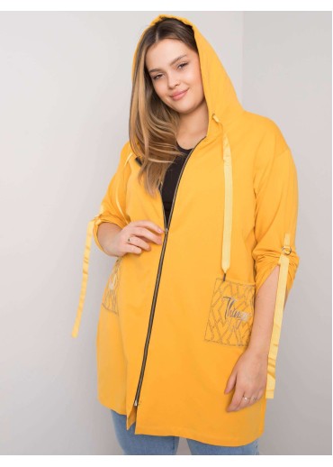 Žltá mikina s kapucňou