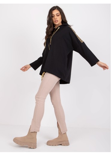 Čierna mikina s kapucňou