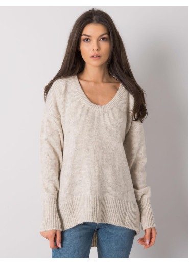 Béžovo hnedý pulóver