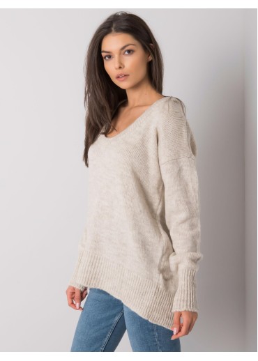 Béžovo hnedý pulóver