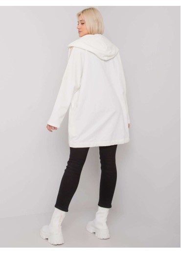 Smotanovo biela mikina s kapucňou