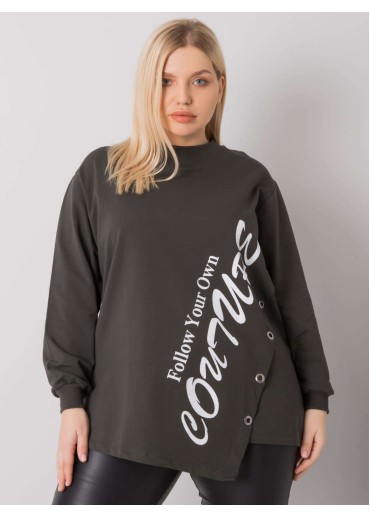 Khaki zelené tričko s potlačou