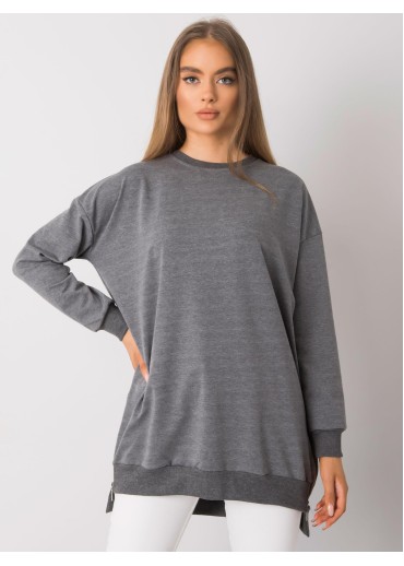 Tmavosivá mikinová tunika