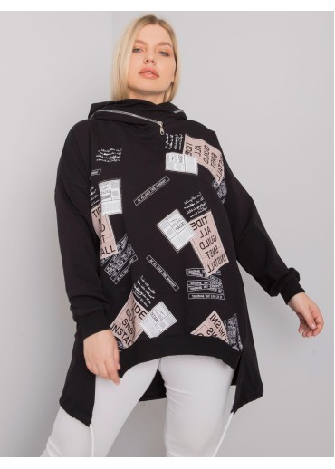 Čierna mikina s kapucňou