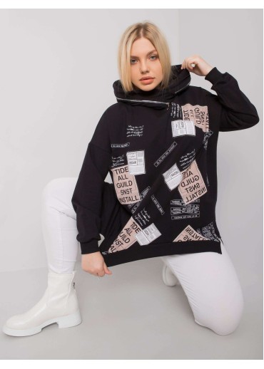 Čierna mikina s kapucňou