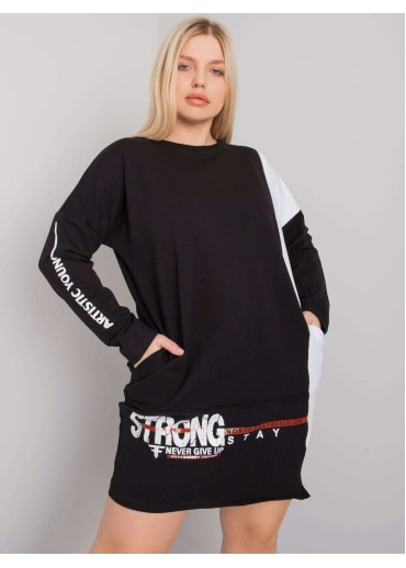 Čierna mikinová tunika