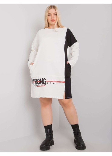 Smotanovo biela mikinová tunika