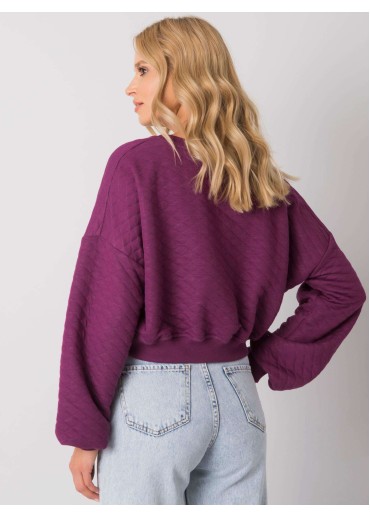 Fialová crop top mikina