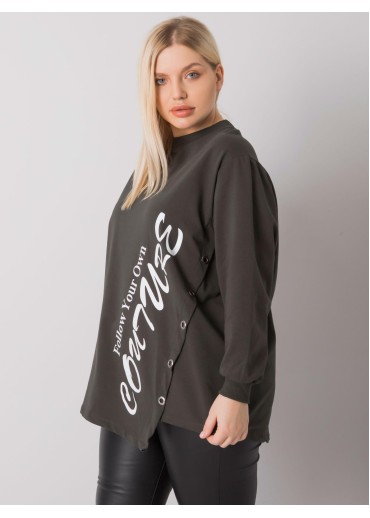 Khaki zelené tričko s potlačou