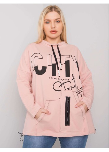 Tmavopúdrovo ružová mikina