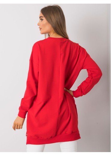 Červená mikinová tunika