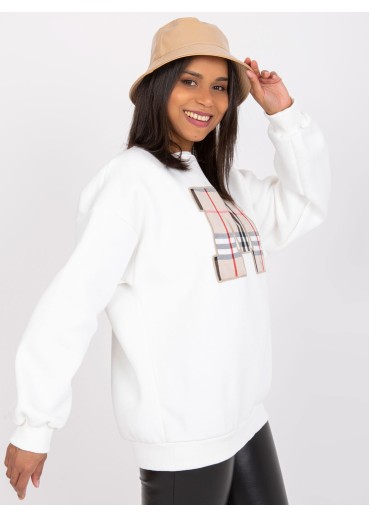 Smotanovo biela basic mikina