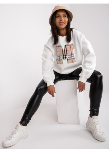 Smotanovo biela basic mikina