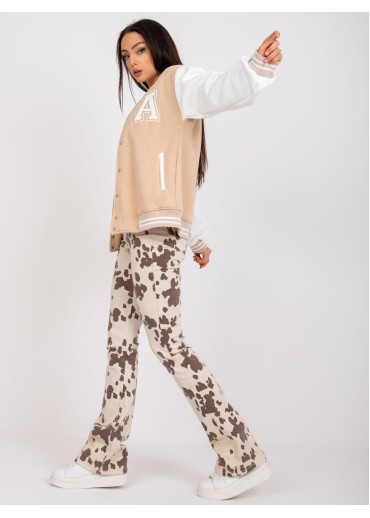 Béžovo hnedá mikina