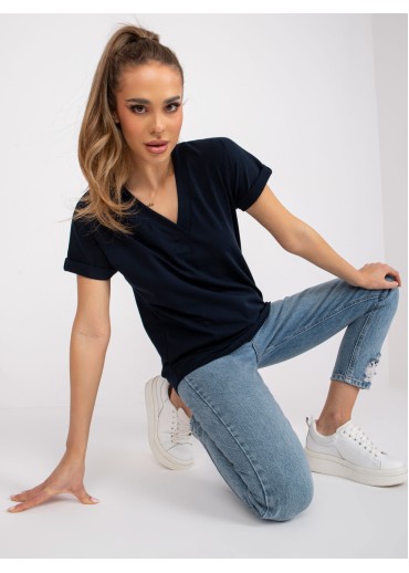 Tmavomodré basic tričko