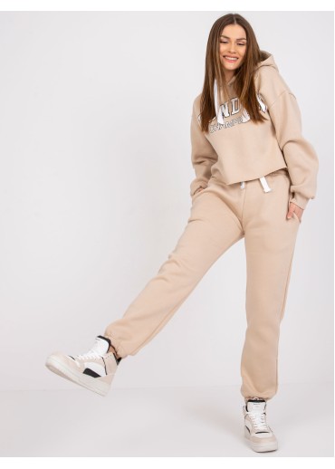 Béžovo hnedá tepláková súprava