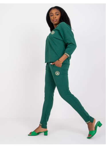 Tmavozelená tepláková súprava