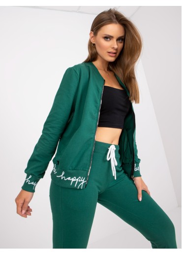 Tmavozelená tepláková súprava