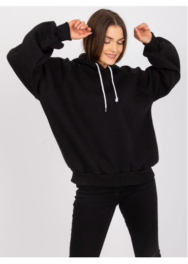 Čierna mikina s kapucňou