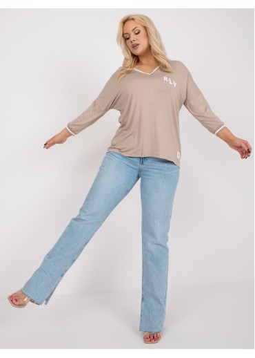 Béžovo hnedé tričko