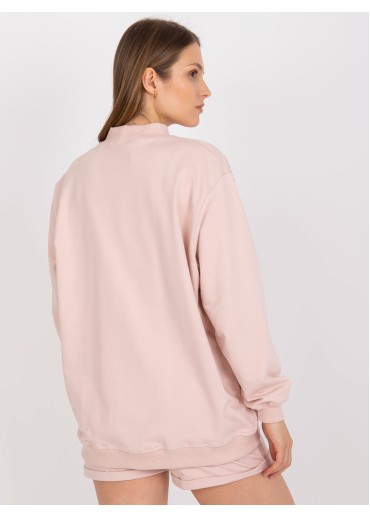 Púdrovo ružová mikina