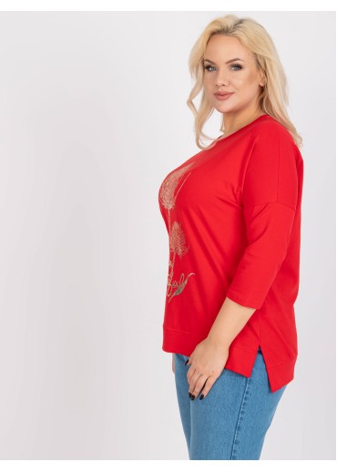 Červené tričko s potlačou