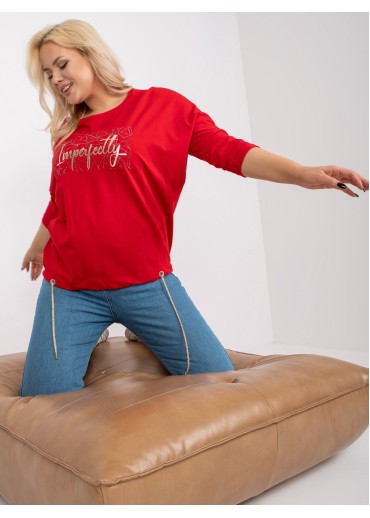 Červené tričko s potlačou